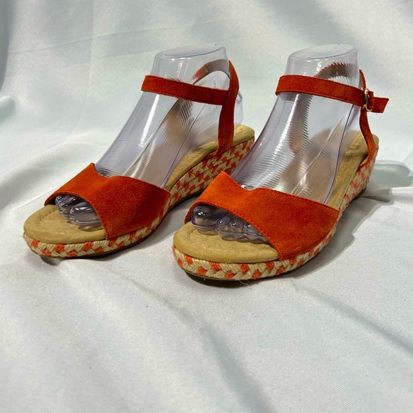 Land's End 2" Espadrille Sandal - Coral and Cream - size 7.5 - Picture 2 of 13